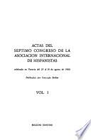Actas del ... Congreso de la Asociacion Internacional de Hispanistas