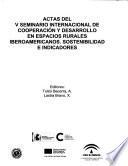 Actas del V Seminario Internacional de Cooperación y Desarrollo en Espacios Rurales Iberoamericanos