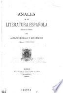 Anales de la literatura española