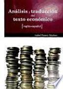 Análisis y traducción del texto económico inglés-español
