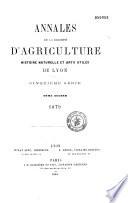 Annales de la Société d'agriculture, sciences et industrie de Lyon