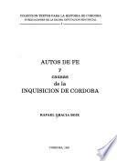 Autos de fe y causas de la Inquisición de Córdoba
