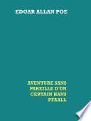 Aventure sans pareille d'un certain Hans Pfaall