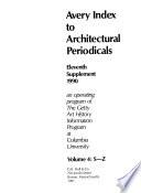 Avery Index to Architectural Periodicals. 2d Ed., Rev. and Enl