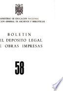 Boletín del depósito legal de obras impresas