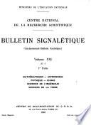 Bulletin signalétique