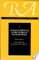 Catalogos de la Biblioteca America