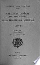 Catalogue général des livres imprimés: auteurs - collectivités-auteurs - anonymes, 1960-1964