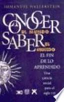 Conocer el mundo, saber el mundo