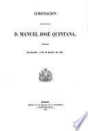Coronacion del poeta Manuel Jose Quintana celebrada en Madrid a 25 de marzo de 1855