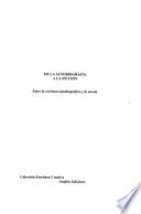 De la autobiografía a la ficción