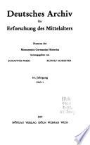 Deutsches Archiv für Erforschung des Mittelalters