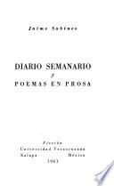 Diario semanario y poemas en prosa
