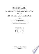 Diccionario crítico etimológico de la lengua castellana