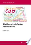 Einführung in die Syntax des Deutschen
