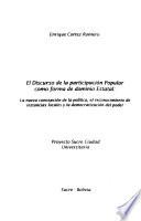 El discurso de la participación popular como forma de dominio estatal