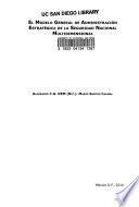 El modelo general de administración estratégica de la seguridad nacional multidimensional