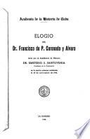 Elogio del Dr. Francisco de P. Coronado y Alvaro