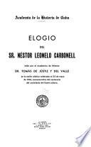 Elogio del sr. Néster Leonelo Carbonell