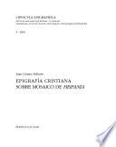 Epigrafı́a cristiana sobre mosaico de Hispania