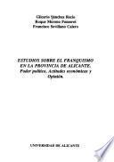 Estudios sobre el franquismo en la provincia de Alicante