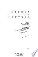 Etudes de lettres