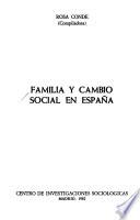 Familia y cambio social en España