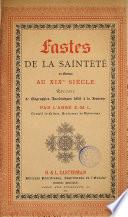 Fastes de la Sainteté en France au XIXme Siècle