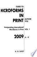 Guide to Microforms in Print