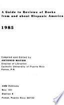 Guide to Reviews of Books from and about Hispanic America