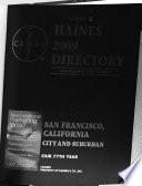 Haines San Francisco City & Suburban Criss-cross Directory