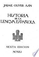 Historia de la lengua española