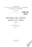 Historia del Nuevo Reino de León (1577-1723).