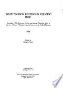 Index to Book Reviews in Religion
