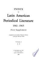 Index to Latin American Periodical Literature