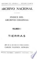 Indice del Archivo Colonial