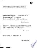 Ingobernabilidad y transición de la democracia ecuatoriana