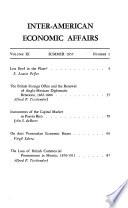 Inter-American Economic Affairs