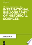 International Bibliography of Historical Sciences, Band 75, International Bibliography of Historical Sciences (2006)