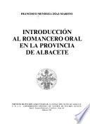 Introducción al romancero oral en la provincia de Albacete