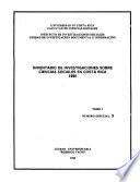 Inventario de investigaciones sobre ciencias sociales en Costa Rica