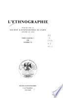 L'Ethnographie