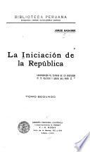 La iniciación de la república