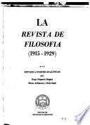 La Revista de filosofía (1915-1929)