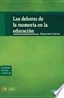 Los deberes de la memoria en la educación