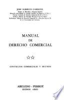 Manual de derecho comercial