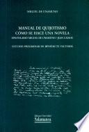 Manual de quijotismo ; Cómo se hace una novela . Epistolario Miguel de Unamuno / Jean Cassou