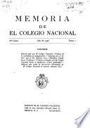 Memoria de el Colegio Nacional