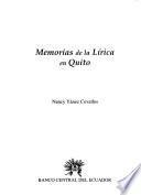 Memorias de la lírica en Quito
