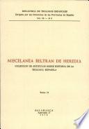 Miscelánea Beltrán de Heredia